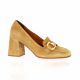 Pao Mocassins cuir velours camel