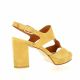 Pao Nu pieds cuir velours camel