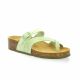 K. daques Nu pieds cuir velours vert