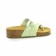 K. daques Nu pieds cuir velours vert