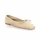 Gianni crasto Ballerines cuir velours nude