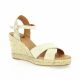 Pao Espadrille velours lamine beige