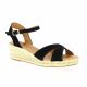 Pao Espadrille cuir velours noir