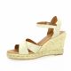 Pao Espadrille velours lamine beige