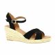 Pao Espadrille cuir velours noir