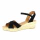 Pao Espadrille cuir velours noir