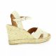 Pao Espadrille velours lamine beige