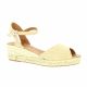 Pao Espadrille cuir velours beige