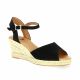 Pao Espadrille cuir velours noir