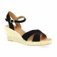 Pao Espadrille cuir velours noir