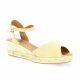 Pao Espadrille cuir velours beige