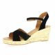 Pao Espadrille cuir velours noir