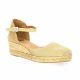 Pao Espadrille cuir velours camel