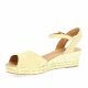 Pao Espadrille cuir velours beige
