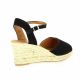 Pao Espadrille cuir velours noir