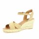 Pao Espadrille cuir velours camel