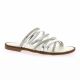 Exit Nu pieds cuir strass argent