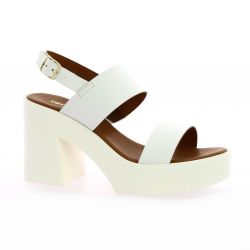 Sweet lemon Nu pieds cuir blanc