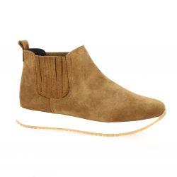 So send Boots cuir velours camel