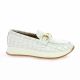 So send Mocassins cuir croco blanc