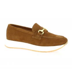 So send Mocassins cuir velours cognac