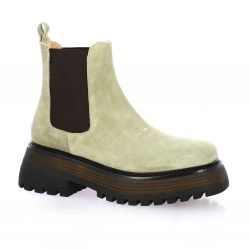 Exit Boots cuir velours beige