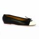 Gianni crasto Ballerines cuir noir/blanc