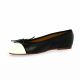 Gianni crasto Ballerines cuir noir/blanc