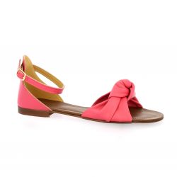 Gianni crasto Nu pieds cuir fushia