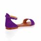 Gianni crasto Nu pieds cuir velours violet