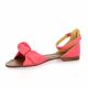 Gianni crasto Nu pieds cuir fushia