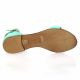 Gianni crasto Nu pieds cuir velours turquoise