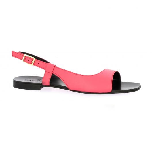 Gianni crasto Nu pieds cuir fushia