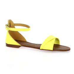 Gianni crasto Nu pieds cuir jaune