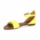 Gianni crasto Nu pieds cuir jaune