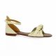 Gianni crasto Nu pieds cuir beige