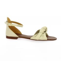 Gianni crasto Nu pieds cuir beige