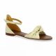 Gianni crasto Nu pieds cuir beige