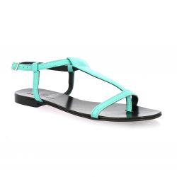 Gianni crasto Ballerines cuir turquoise