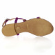 Gianni crasto Nu pieds cuir velours violet