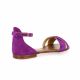 Gianni crasto Nu pieds cuir velours violet