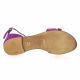 Gianni crasto Nu pieds cuir velours violet