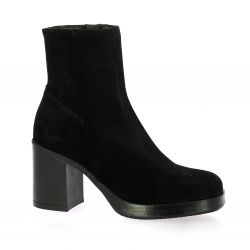 Angelica Boots cuir velours noir