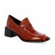 Fremilu Mocassins cuir vernis bordeaux