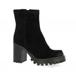 Spaziozero Boots cuir velours noir