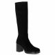 Angelica Bottes cuir velours noir