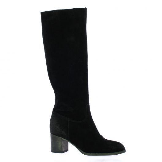 Gianni crasto Boots cuir velours noir