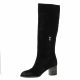 Gianni crasto Boots cuir velours noir