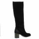 Gianni crasto Boots cuir velours noir