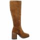 Angelica Bottes cuir velours cognac